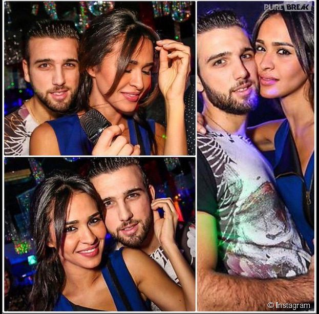 Leila Ben Khalifa et Aymeric Bonnery : soirée sexy pour le couple, le 3 janvier 2015