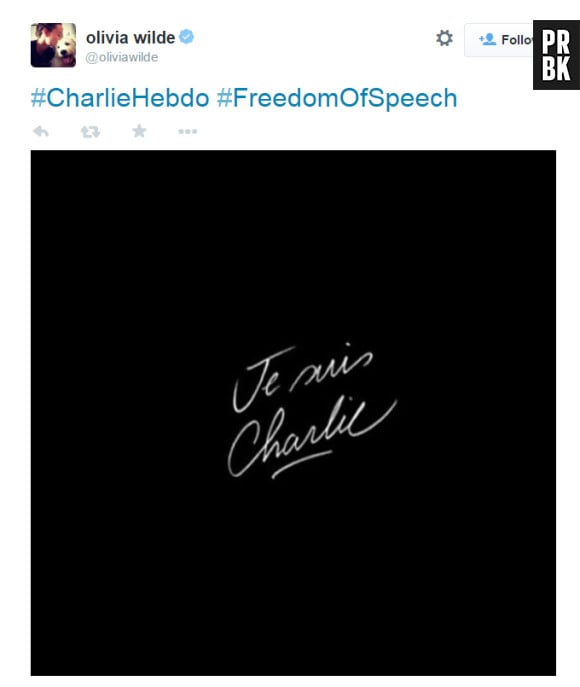 Attentat à Charlie Hebdo : Olivia Wilde se mobilise