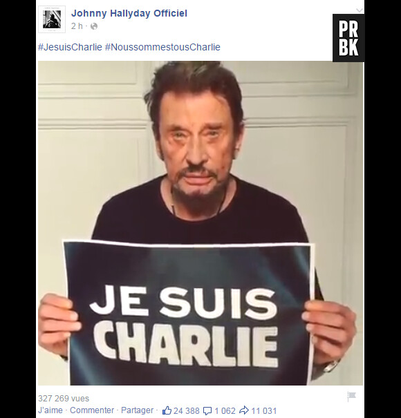 Attentat à Charlie Hebdo : Johnny Hallyday se mobilise