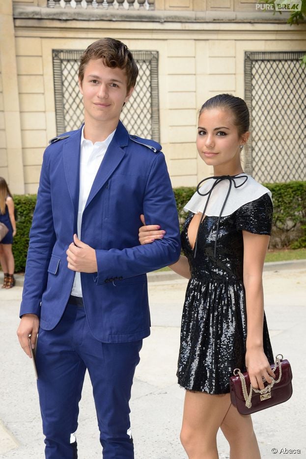 Ansel Elgort et Violetta Komyshan : le couple &agrave; la Fashion Week de Paris, le 25 juin 2014