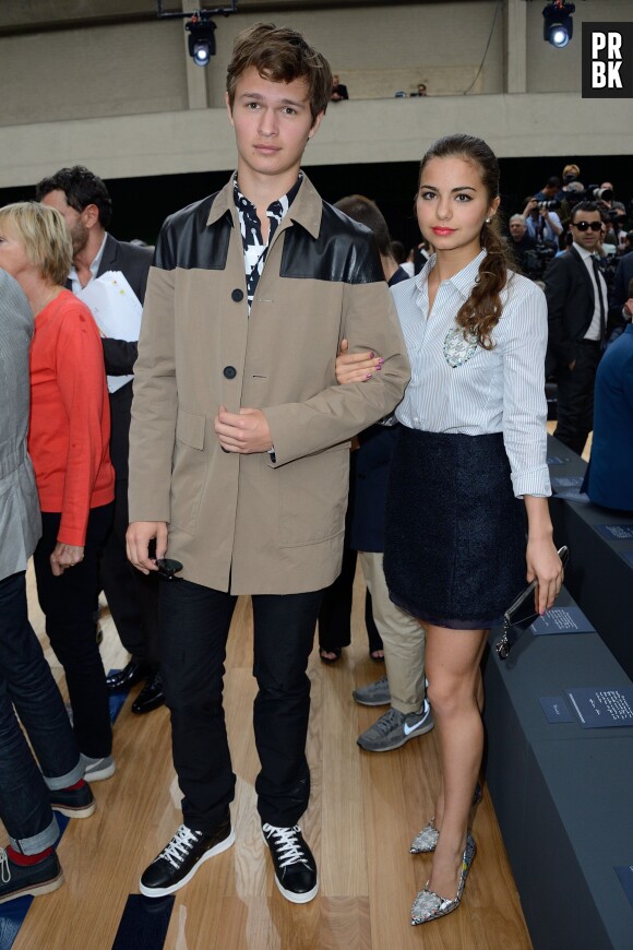 Ansel Elgort et Violetta Komyshan : le couple au premier rang du défilé Dior, le 28 juin 2014 à Paris