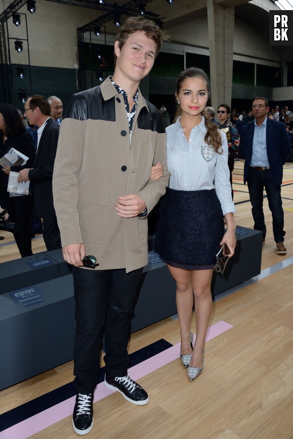Ansel Elgort et Violetta Komyshan : le couple au premier rang du défilé Dior, le 28 juin 2014 à Paris
