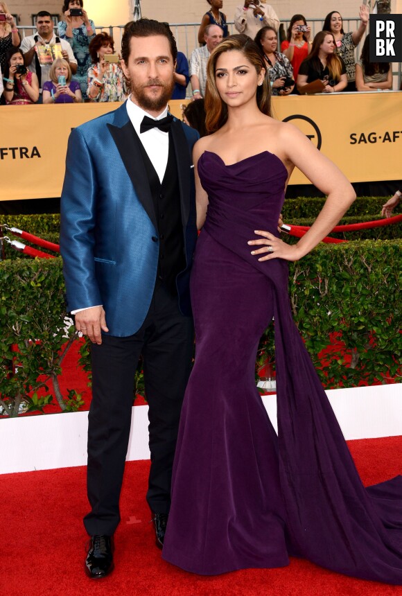Matthew McConaughey et sa femme aux SAG Awards 2015, le 25 janvier 2015 à Los Angeles