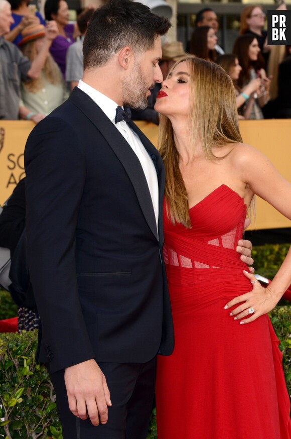Sofia Vergara et son fiancé Joe Manganiello aux SAG Awards 2015, le 25 janvier 2015 à Los Angeles