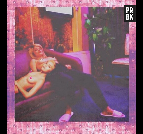 Miley Cyrus et Sky Ferreira topless sur Instagram en janvier 2015
