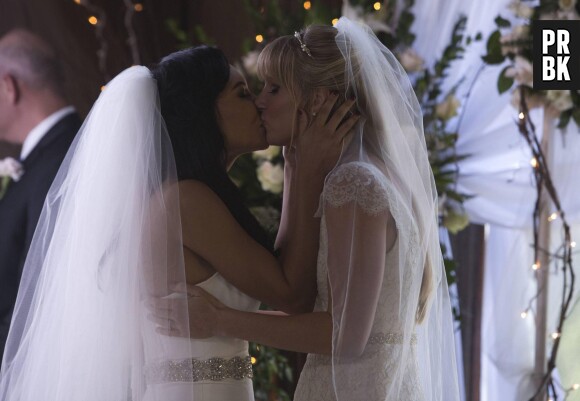 Glee saison 6, épisode 8 : Brittany (Heather Morris) et Santana (Naya Rivera) bientôt mariées