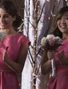 Glee saison 6, épisode 8 : Tina (Jenna Ushkowitz) et Rachel (Lea Michele) au mariage de Santana et Brittany