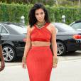  Kim Kardashian : sa nouvelle coupe de cheveux au brunch pr&eacute; Grammy Awards 2015 de Roc Nation, le 7 f&eacute;vrier 2015 &agrave; Los Angeles 