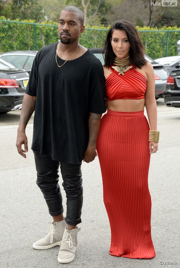 Kim Kardashian et Kanye West en couple au brunch pr&eacute; Grammy Awards 2015 de Roc Nation, le 7 f&eacute;vrier 2015 &agrave; Los Angeles