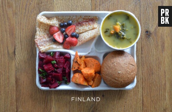 Le repas moyens des cantines en Finlande