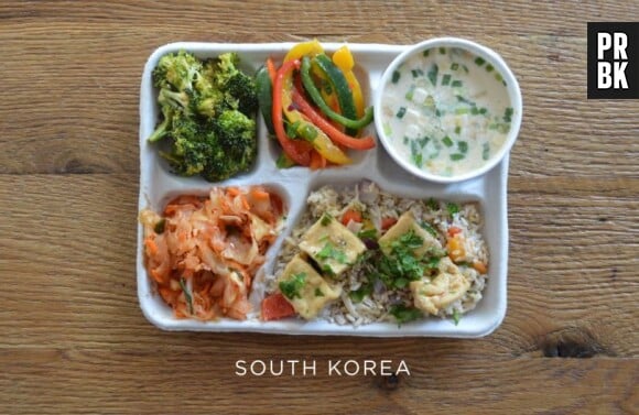 Le repas moyen des cantines en Corée du Sud