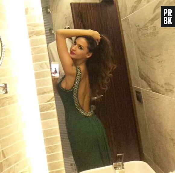 Leila Ben Khalifa fait monter la température en robe sexy, sur Instagram, le 2 février 2015
