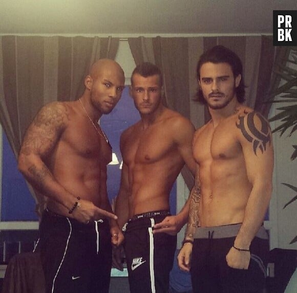 Benjamin, Florian et Giuseppe (Les Princes) torse nus sur Instagram
