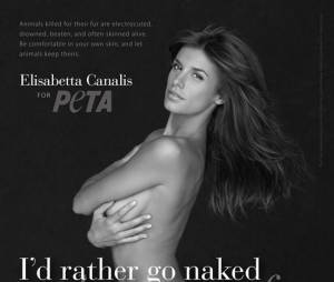 Elisabetta Canalis nue pour la PETA dans une campagne sexy