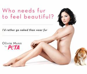 Olivia Munn nue pour la PETA dans une campagne sexy
