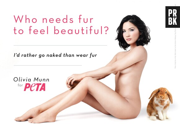 Olivia Munn nue pour la PETA dans une campagne sexy