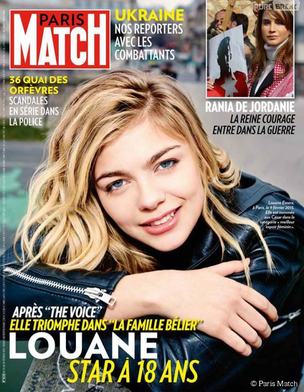 Louane en Une du magazine Paris Match