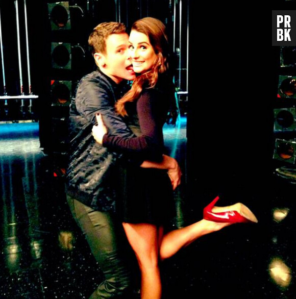 Glee saison 6 : Jonathan Groff et Lea Michele