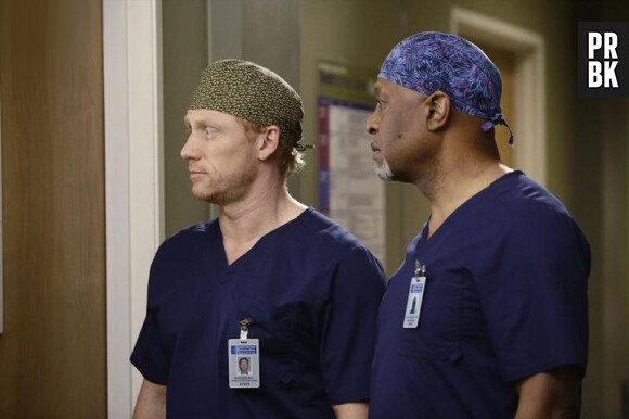 Grey's Anatomy saison 11, épisode 14 : Kevin McKidd et James Pickens Jr sur une photo