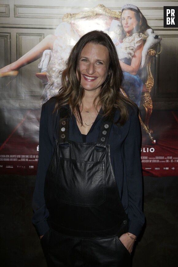 Camille Cottin enceinte et radieuse à l'avant-première du film Connasse, Princesse des Coeurs à Paris le 23 avril 2015