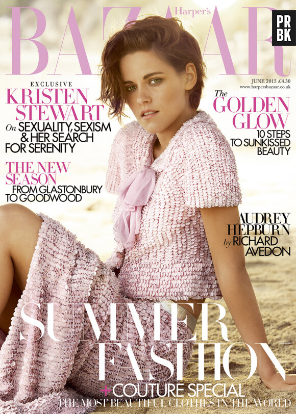 Kristen Stewart en couverture de Harper's Bazaar pour mai 2015