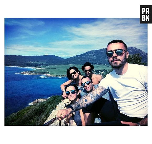 Alizée, Grégoire Lyonnet, Christophe Licata et sa femme Coralie en Corse en mai 2015