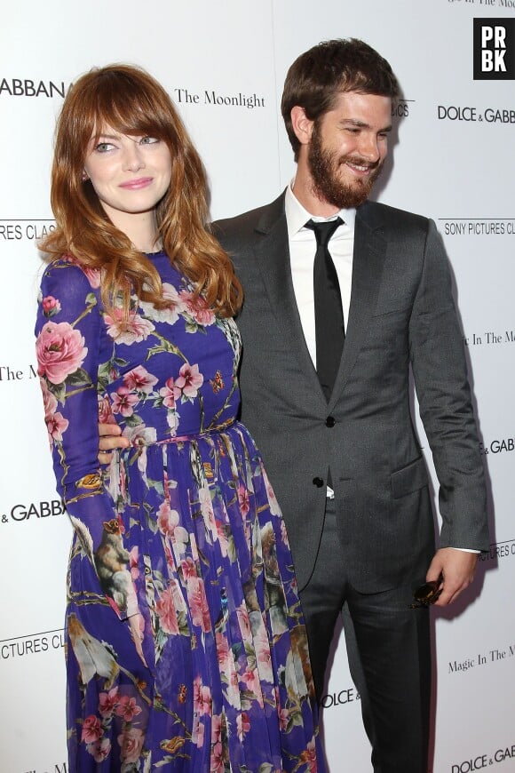Emma Stone et Andrew Garfield en couple à New York, le 17 juillet 2014