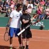 Cyril Hanouna et Gaël Monfils lors de la journée des enfants à Roland Garros, le 23 mai 2015
