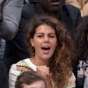 Noura, la compagne de Jo-Wilfried Tsonga durant les huitièmes de finale à Roland Garros le 31 mai 2015