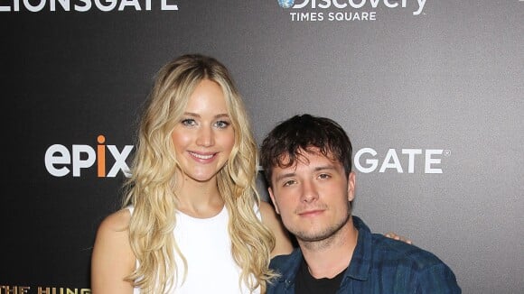 Jennifer Lawrence et Josh Hutcherson réunis pour l'exposition Hunger Hames à New York