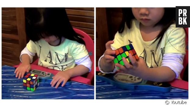 Une petite fille de 2 ans et 11 mois réussit le rubik&#039;s cube