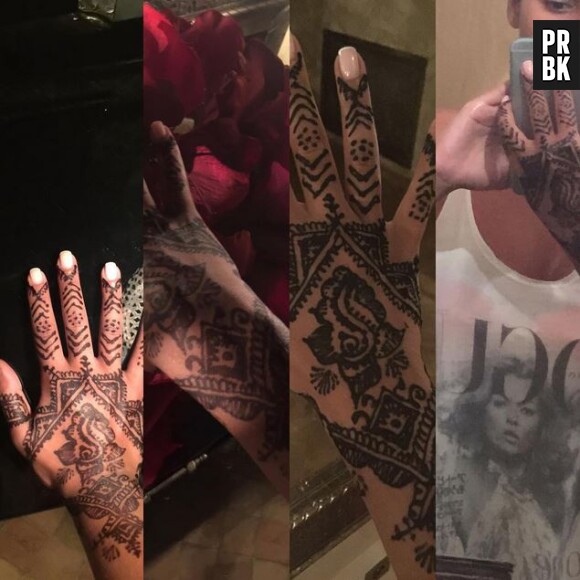Ayen affiche son tatouage éphémère au henné sur Instagram