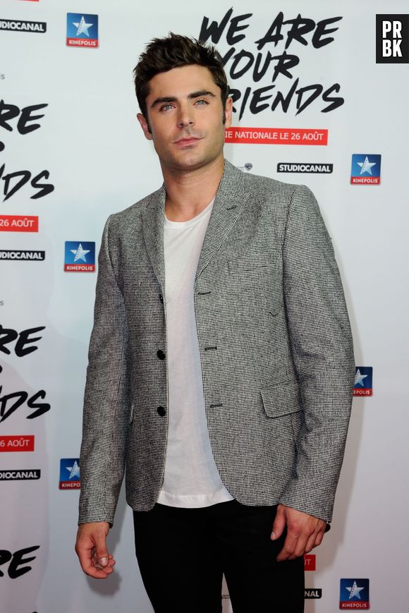 Zac Efron sur le tapis rouge de l'avant-première du film We Are Your Friends à Lille, le 12 août 2015