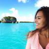 Marine Lorphelin souriante en vacances sur Instagram