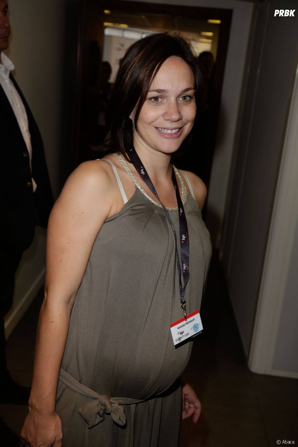 Nathalie Péchalat enceinte et engagée pour le Charity Day à Paris le 11 septembre 2015 - Purebreak