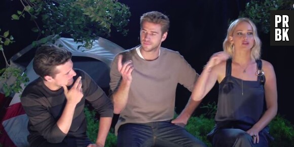 Jennifer Lawrence, Josh Hutcherson et Liam Hemsworth en promo pour Hunger Games 4