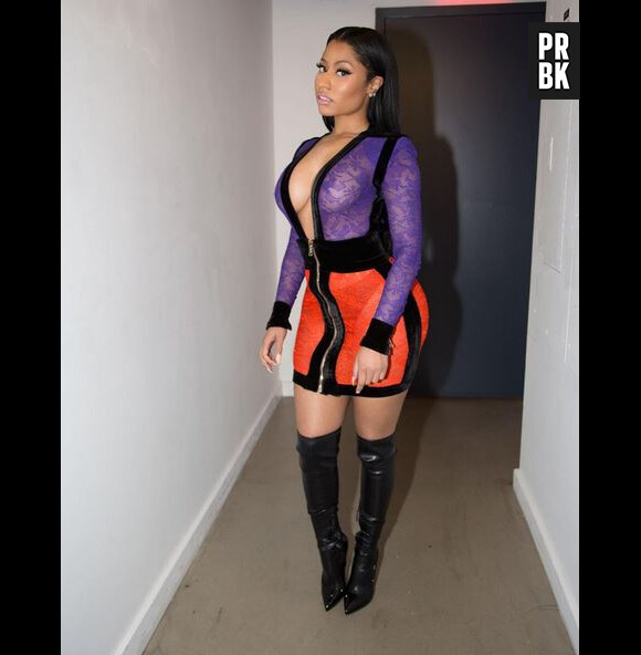 Nicki Minaj : une robe Balmain très sexy pour la rappeuse