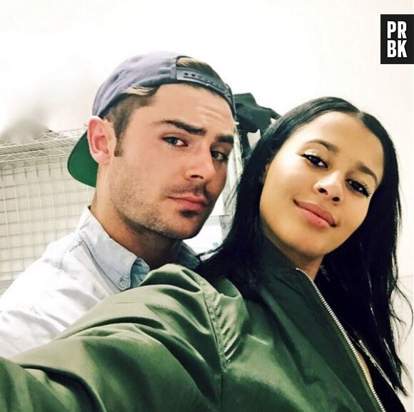 Zac Efron et sa petite-amie Sami Miro en 2015 sur Instagram