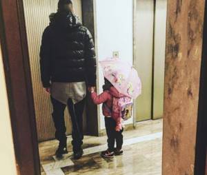 Jérémy Ménez accompagne sa fille Maëlla à l'école