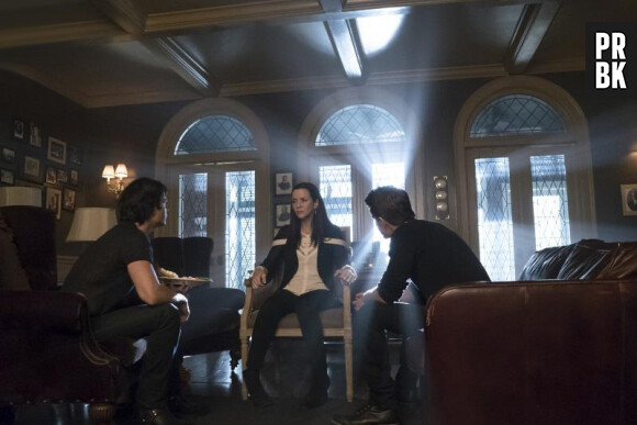 The Vampire Diaries saison 7, épisode 7 : Lily (Annie Werscing) prisonnière de Damon (Ian Somerhalder) et Stefan (Paul Wesley)