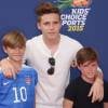 Romeo, Brooklyn et Cruz Beckham au Nickelodeon Kids' Choice Sports Awards 2015 à Los Angeles aux USA le jeudi 16 juillet