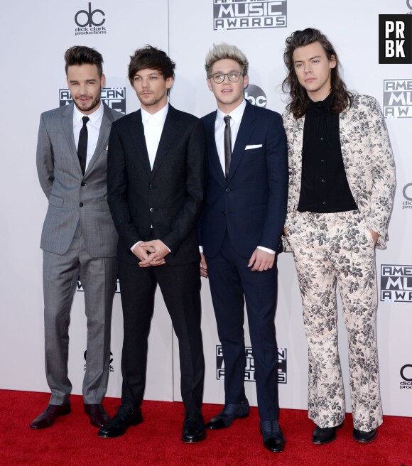 One Direction sur le tapis rouge des American Music Awards, le 22 novembre 2015