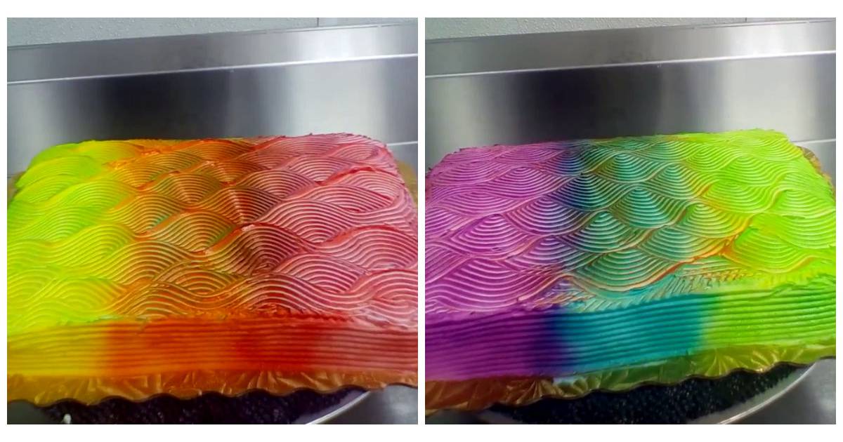 Bleu Jaune Rouge Et Vert Chanson Jaune et rouge OU vert et violet ? Ce gâteau qui change de couleur est