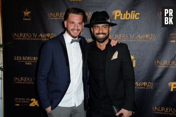Raphaël Pépin et Vincent Queijo à la cérémonie des Lauriers TV Awards le 13 janvier 2016
