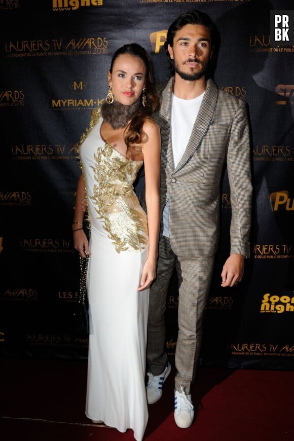 Vanessa Lawrens et Julien Guirado en couple à la cérémonie des Lauriers TV Awards le 13 janvier 2016