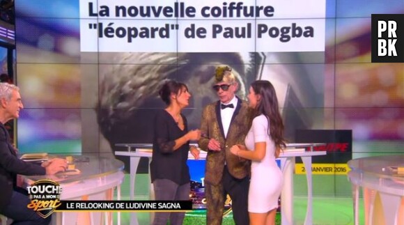 Ludivine Sagna, Estelle Denis et Dominique Grimault en Paul Pogba dans TPMS, le 2 février 2016