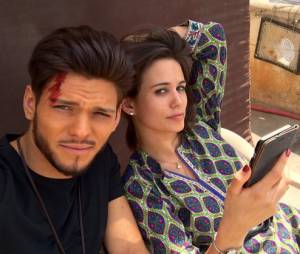 Rayane Bensetti et Lucie Lucas sur le tournage de Coup de foudre à Jaipur