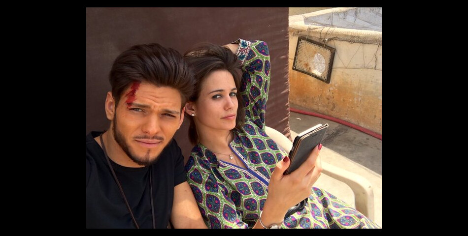 Rayane Bensetti et Lucie Lucas sur le tournage de Coup de foudre à Jaipur