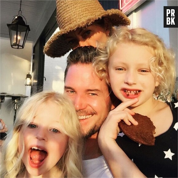 Eric Dane avec ses filles Billie et Georgia et sa femme Rebecca Gayheart