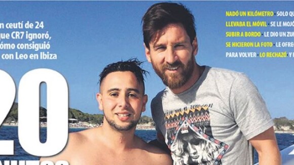 Ignoré par Cristiano Ronaldo, il nage 1km pour rencontrer Messi et se fait accueillir comme un roi